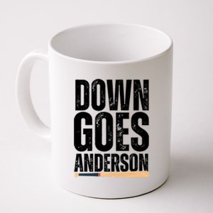 Down Goes Anderson Funny Baseball Coffee Mug