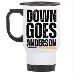 Down Goes Anderson Funny Baseball Stainless Steel Travel Mug