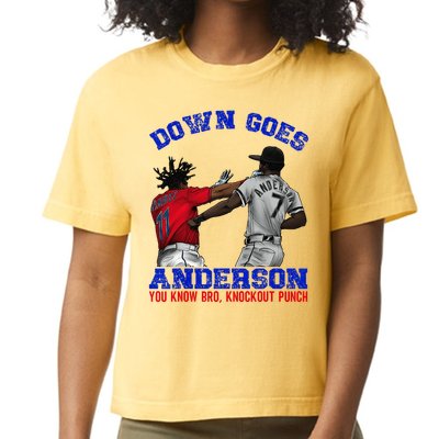 Down Goes Anderson You Know Bro Knockout Punch Comfort Colors Boxy T-Shirt