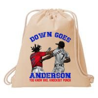 Down Goes Anderson You Know Bro Knockout Punch Drawstring Bag