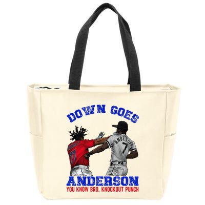 Down Goes Anderson You Know Bro Knockout Punch Zip Tote Bag