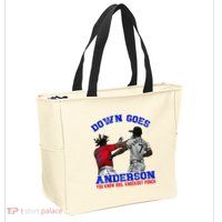 Down Goes Anderson You Know Bro Knockout Punch Zip Tote Bag