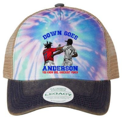 Down Goes Anderson You Know Bro Knockout Punch Legacy Tie Dye Trucker Hat