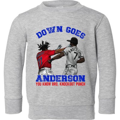 Down Goes Anderson You Know Bro Knockout Punch Toddler Sweatshirt