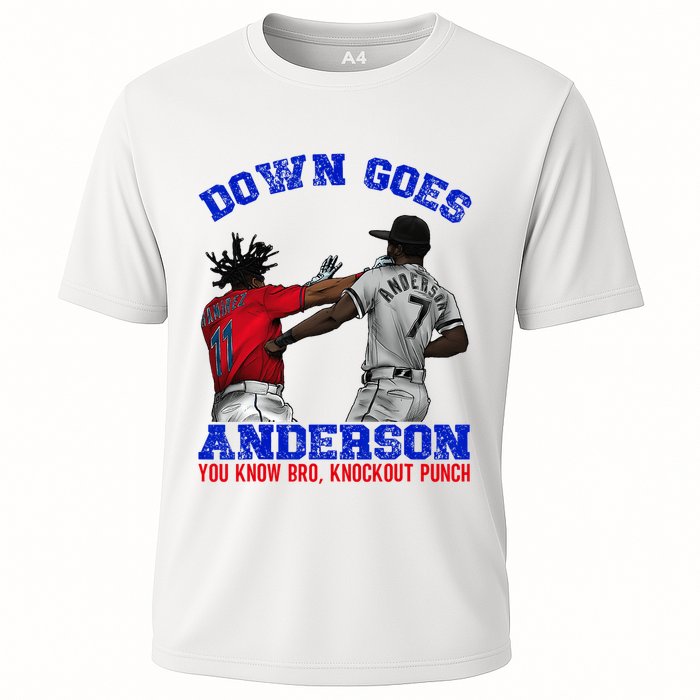 Down Goes Anderson You Know Bro Knockout Punch Cooling Performance Crew T-Shirt