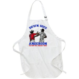 Down Goes Anderson You Know Bro Knockout Punch Full-Length Apron With Pockets