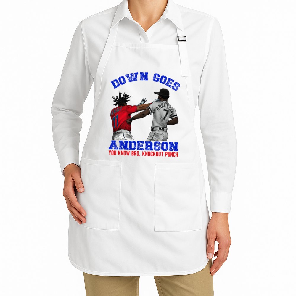 Down Goes Anderson You Know Bro Knockout Punch Apron