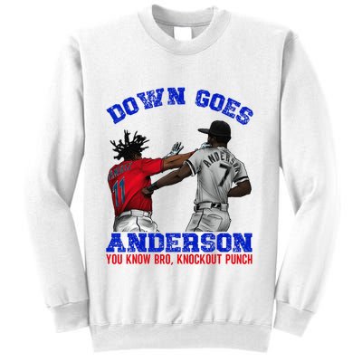 Down Goes Anderson You Know Bro Knockout Punch Sweatshirt