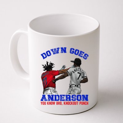 Down Goes Anderson You Know Bro Knockout Punch Mug