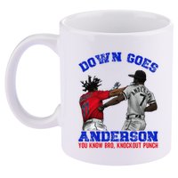 Down Goes Anderson You Know Bro Knockout Punch 11oz C Handle Ceramic Mug
