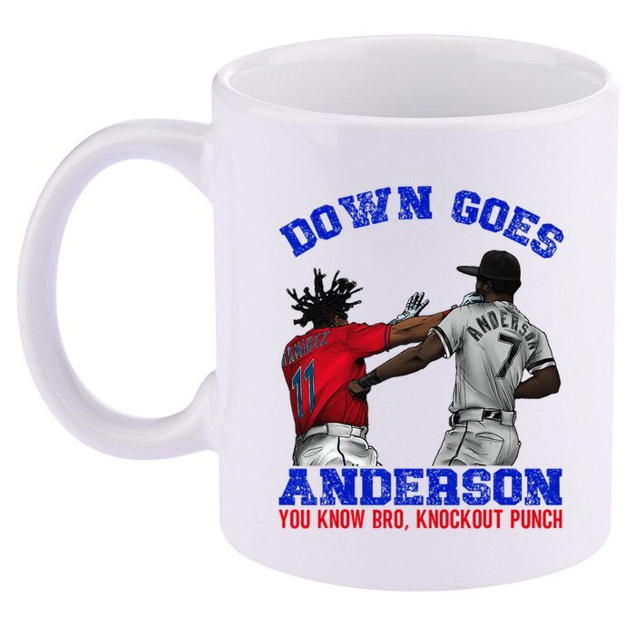 Down Goes Anderson You Know Bro Knockout Punch 11oz C Handle Ceramic Mug