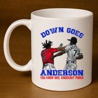 Down Goes Anderson You Know Bro Knockout Punch 11oz C Handle Ceramic Mug