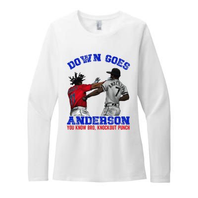 Down Goes Anderson You Know Bro Knockout Punch Womens CVC Long Sleeve Shirt