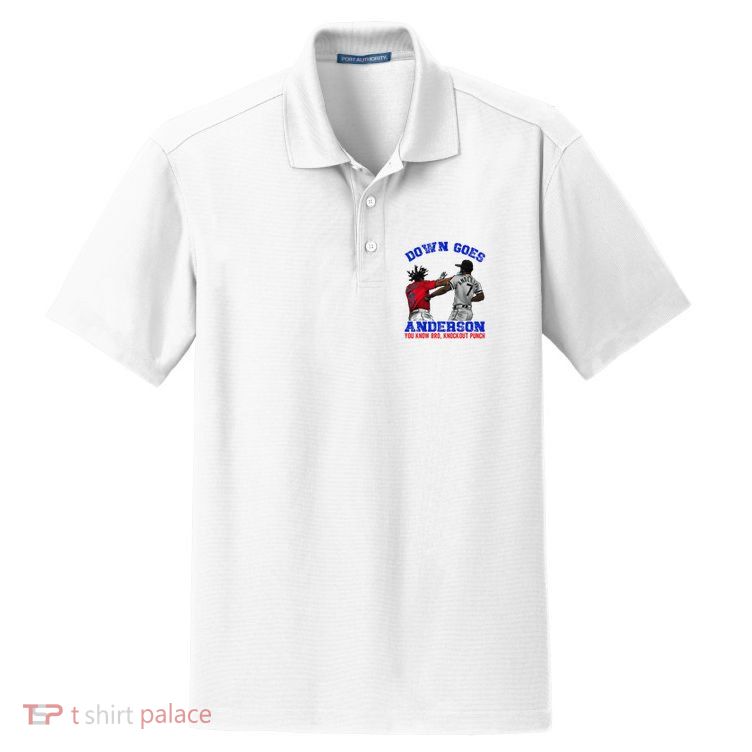Down Goes Anderson You Know Bro Knockout Punch Dry Zone Grid Polo