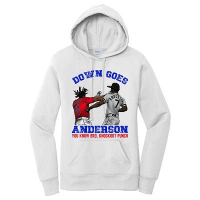 Down Goes Anderson You Know Bro Knockout Punch Women's Pullover Hoodie