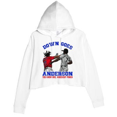 Down Goes Anderson You Know Bro Knockout Punch Crop Fleece Hoodie