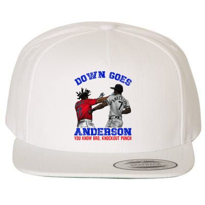 Down Goes Anderson You Know Bro Knockout Punch Wool Snapback Cap
