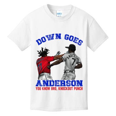 Down Goes Anderson You Know Bro Knockout Punch Kids T-Shirt