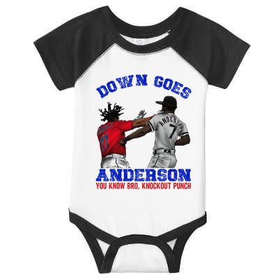Down Goes Anderson You Know Bro Knockout Punch Infant Baby Jersey Bodysuit