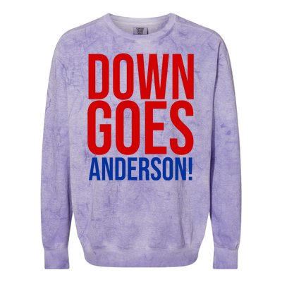 Down Goes Anderson Cleveland Vs Chicago Fight Baseball Colorblast Crewneck Sweatshirt