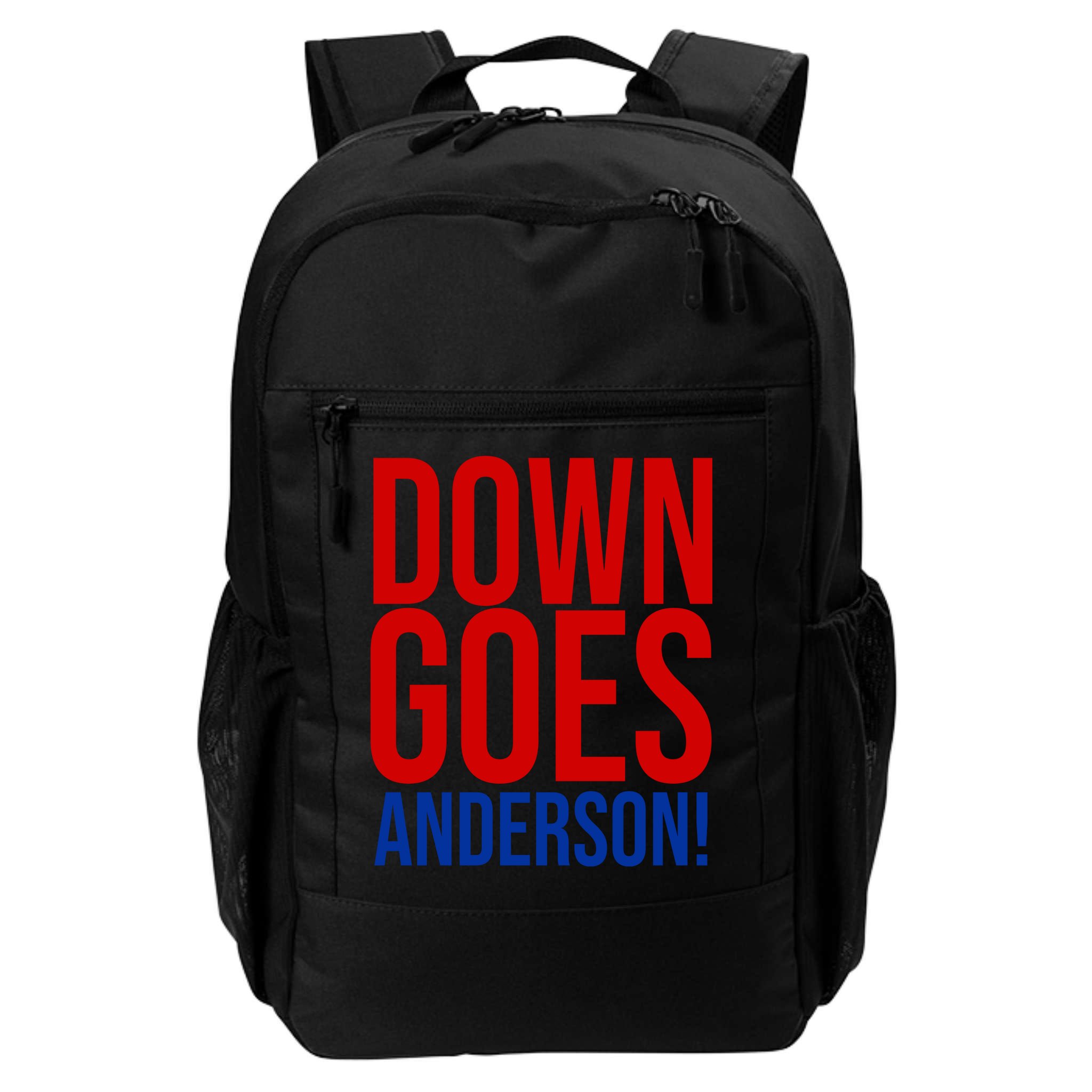 Down Goes Anderson Cleveland Vs Chicago Fight Baseball Backpack