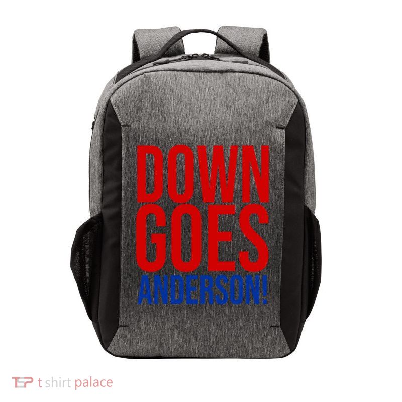Down Goes Anderson Cleveland Vs Chicago Fight Baseball Vector Backpack