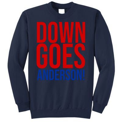 Down Goes Anderson Cleveland Vs Chicago Fight Baseball Tall Sweatshirt