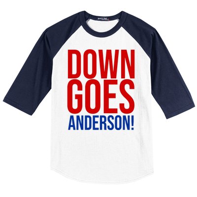 Down Goes Anderson Cleveland Vs Chicago Fight Baseball Baseball Sleeve Shirt