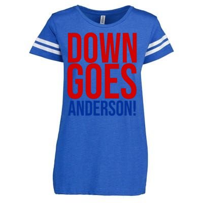 Down Goes Anderson Cleveland Vs Chicago Fight Baseball Enza Ladies Jersey Football T-Shirt