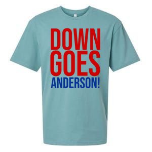 Down Goes Anderson Cleveland Vs Chicago Fight Baseball Sueded Cloud Jersey T-Shirt