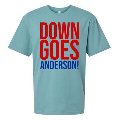 Down Goes Anderson Cleveland Vs Chicago Fight Baseball Sueded Cloud Jersey T-Shirt