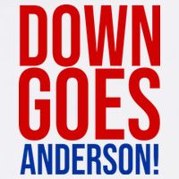 Down Goes Anderson Cleveland Vs Chicago Fight Baseball Doggie Tank
