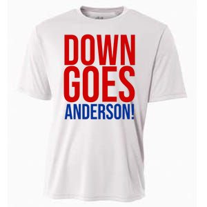 Down Goes Anderson Cleveland Vs Chicago Fight Baseball Cooling Performance Crew T-Shirt