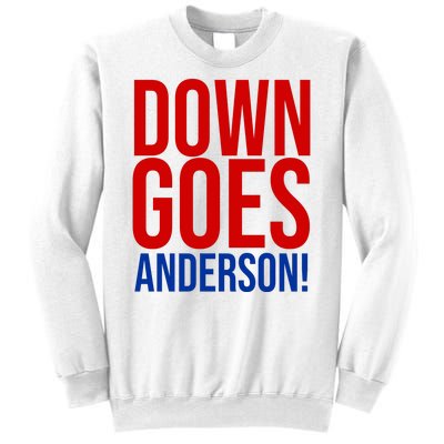 Down Goes Anderson Cleveland Vs Chicago Fight Baseball Sweatshirt