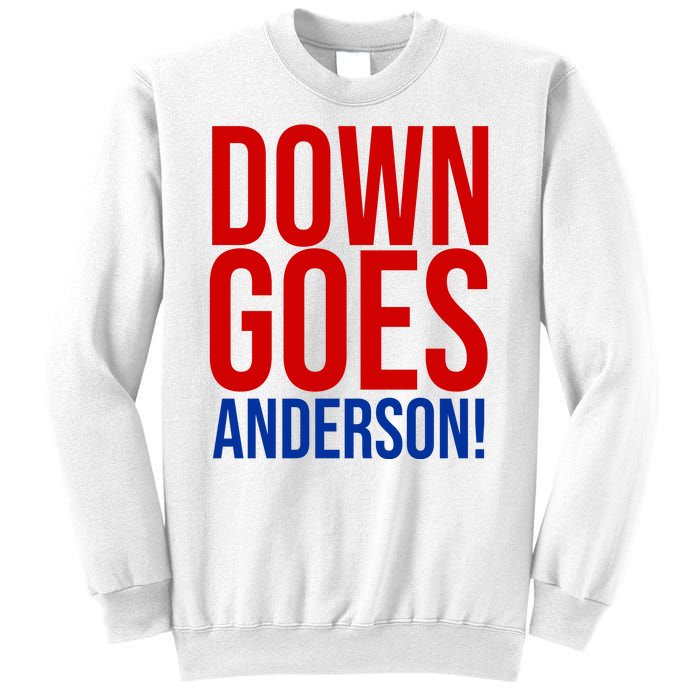 Down Goes Anderson Cleveland Vs Chicago Fight Baseball Sweatshirt