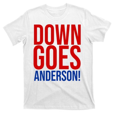 Down Goes Anderson Cleveland Vs Chicago Fight Baseball T-Shirt