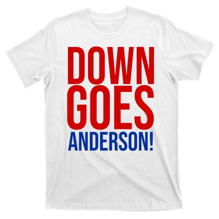 Down Goes Anderson Cleveland Vs Chicago Fight Baseball T-Shirt