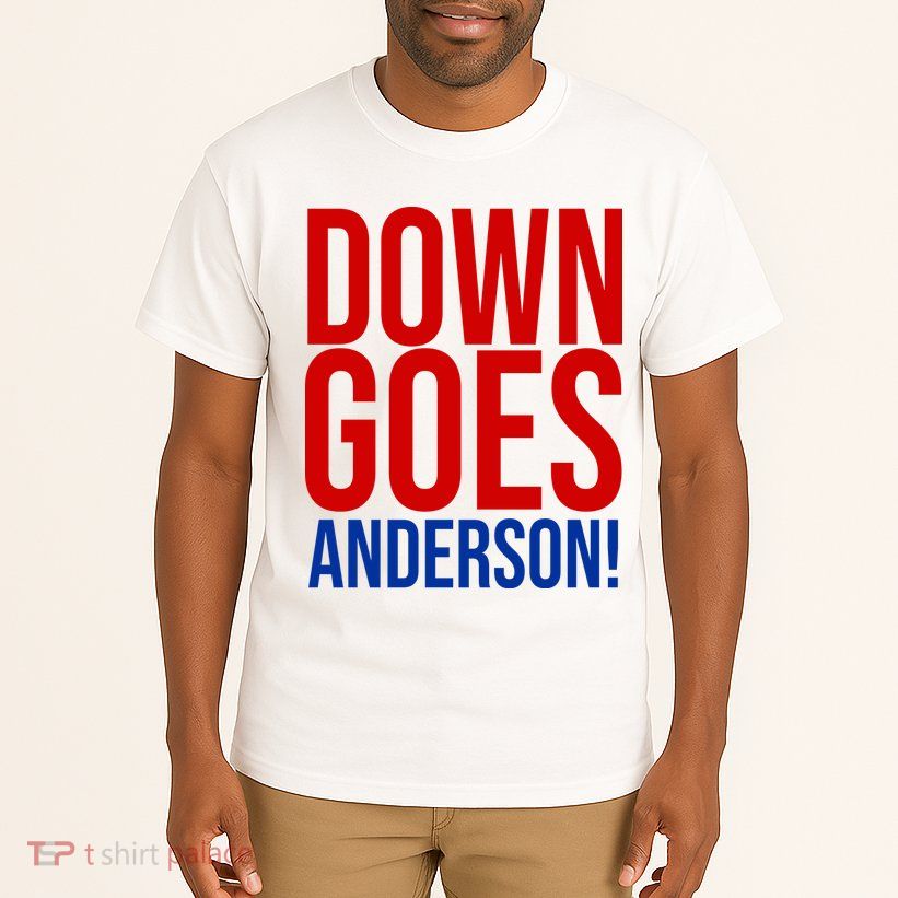 Down Goes Anderson Cleveland Vs Chicago Fight Baseball Tall T-Shirt