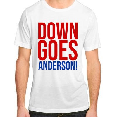 Down Goes Anderson Cleveland Vs Chicago Fight Baseball Adult ChromaSoft Performance T-Shirt