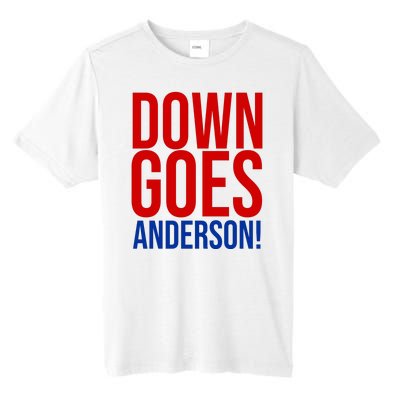 Down Goes Anderson Cleveland Vs Chicago Fight Baseball Tall Fusion ChromaSoft Performance T-Shirt