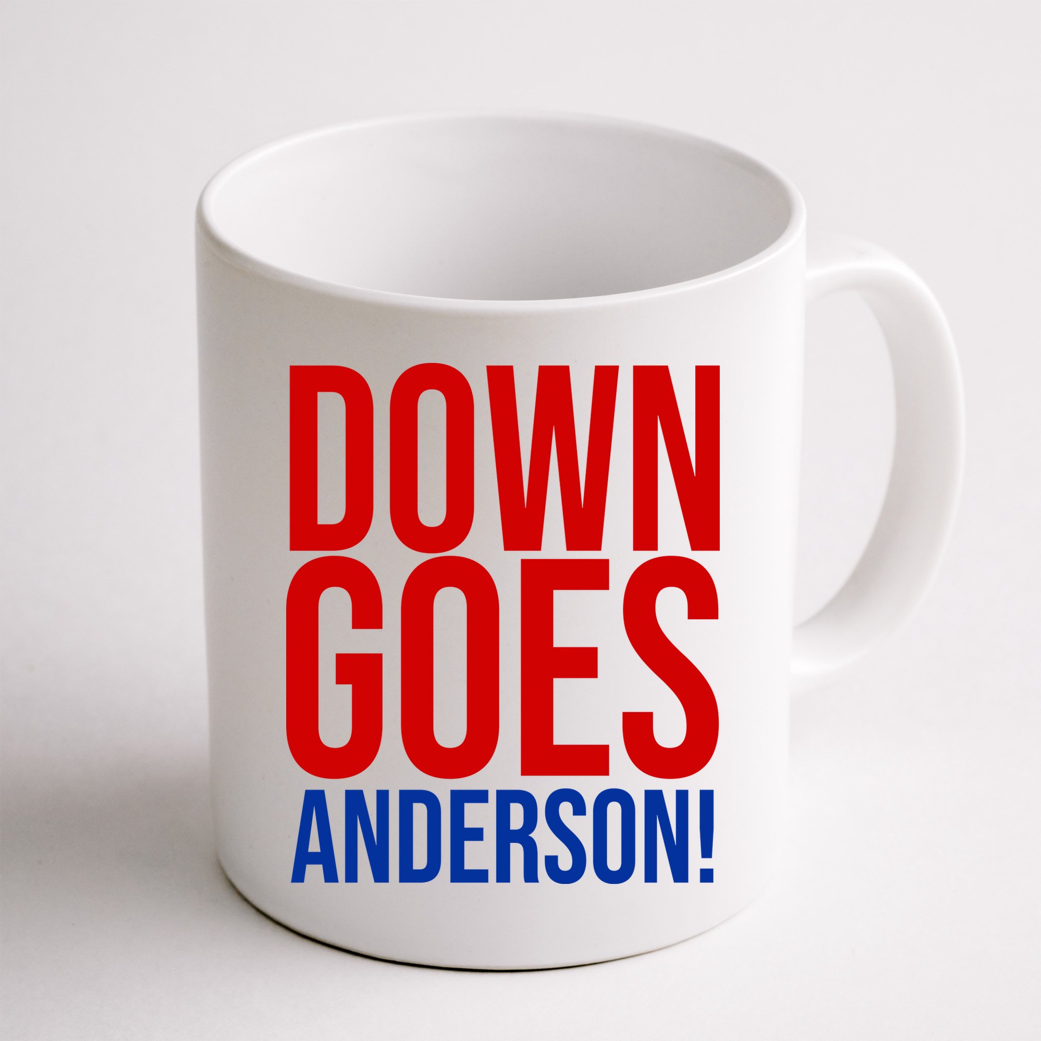 Down Goes Anderson Cleveland Vs Chicago Fight Baseball Mug