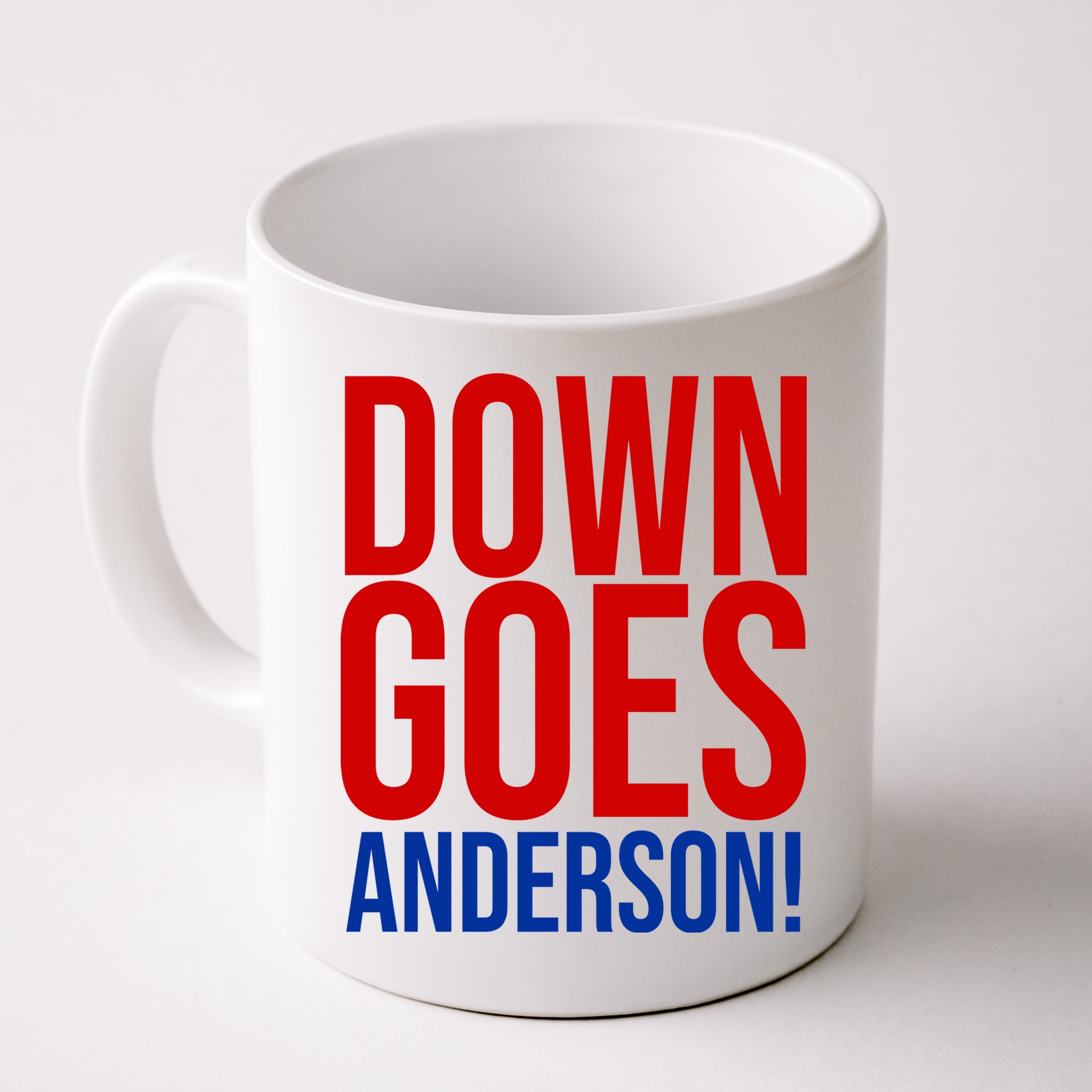 Down Goes Anderson Cleveland Vs Chicago Fight Baseball Mug