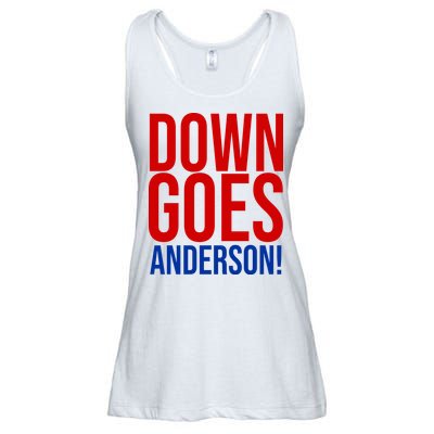 Down Goes Anderson Cleveland Vs Chicago Fight Baseball Ladies Essential Flowy Tank