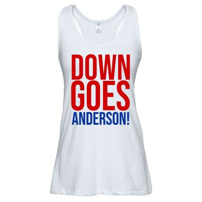 Down Goes Anderson Cleveland Vs Chicago Fight Baseball Ladies Essential Flowy Tank