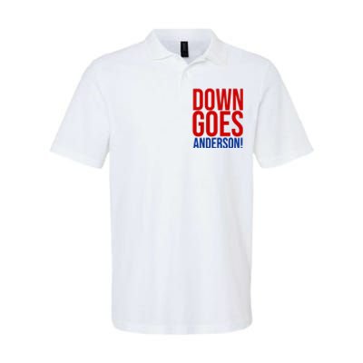 Down Goes Anderson Cleveland Vs Chicago Fight Baseball Softstyle Adult Sport Polo