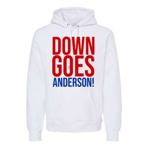 Down Goes Anderson Cleveland Vs Chicago Fight Baseball Premium Hoodie