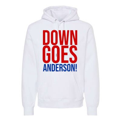 Down Goes Anderson Cleveland Vs Chicago Fight Baseball Premium Hoodie