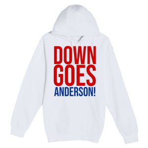 Down Goes Anderson Cleveland Vs Chicago Fight Baseball Premium Pullover Hoodie