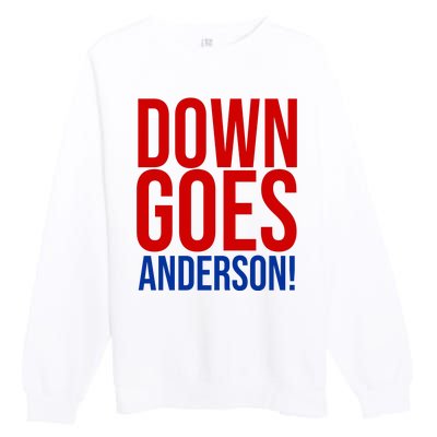 Down Goes Anderson Cleveland Vs Chicago Fight Baseball Premium Crewneck Sweatshirt