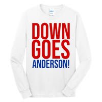 Down Goes Anderson Cleveland Vs Chicago Fight Baseball Tall Long Sleeve T-Shirt